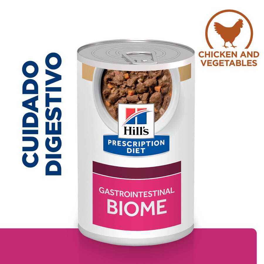 354 g Hill's Prescription Diet Gastrointestinal Biome Estofado Pollo y Verduras lata para perros, , large Imagen numero 2